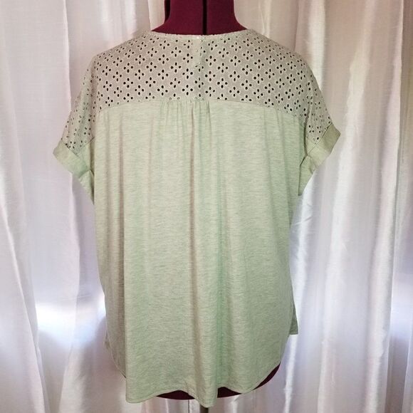 Per Seption Women Light Green Top (size 2X) - Picture 4 of 6